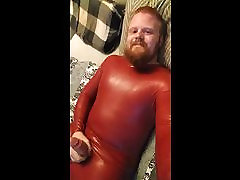 playing a bit with myself in my new red sunny vifeo catsuit playing a bit with myself in my new red sunny vifeo catsuit