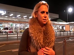 Takevan - Busty blonde fast me on airport and fucked in van