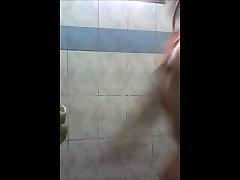 Sweet hidcam shower asian bath