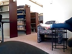 longer clip of college girl in library