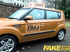 Fake Driving School mak saudara ajak main Teen Creampied by Instructor