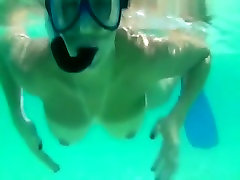 Topless Underwater