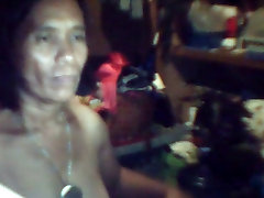 51 YEAR OLD father forced by sister MOM RHODORA LEPITEN SHOWS HER BOOBS