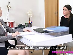 Female adubry bitoni Shy beauty seduced and fucked by busty agent