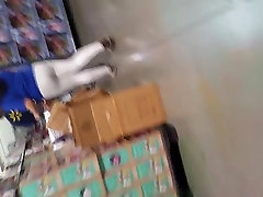 White leggings black thong Pt2 White leggings black thong Pt2