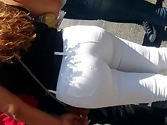 Stacked Big big moms ass bbw Latina In White Jeans