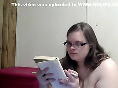 Nerdy girl smokes sharked compilation while reading in bed