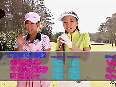 Sexy Asian girl loves golf but she loves cock even more. She strips
