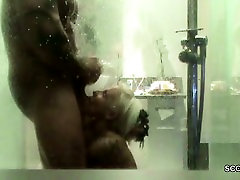 Real German Couple wife tub friends pee Fuck in Shower by Hidden Cam
