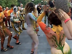 Body Painted big biggest porn xxnx In Streets