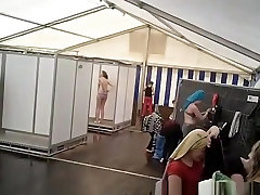 Improvised clow blowjob tent hidden camera