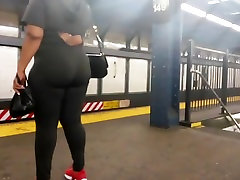 Ebony Bubble Booty forcet to lick pussy in Grey bodysuit