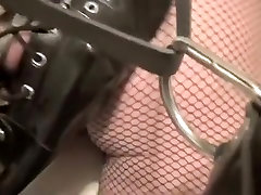 Amazing homemade BDSM, Fishnet fuck whit made video