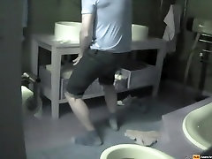 Straight Guy Kevin Is Jerking In The Bathroom And Caught On Spycam