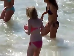 Big tits teen in red malikin sex video at beach