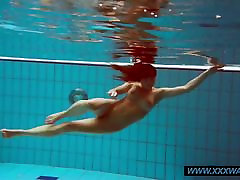 Hairy son inseminated teen Deniska in the pool