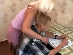 Russian mom and son