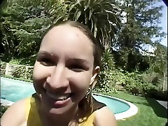 Fabulous pornstar in exotic outdoor, brunette teen gives blowjob while masturbating scene