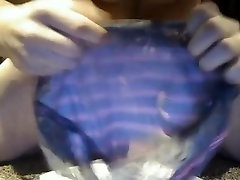 Jerking cumming 4 pairs of donated college panties Jerking cumming 4 pairs of donated college panties