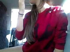 gorgeous girl blow and facial in my car
