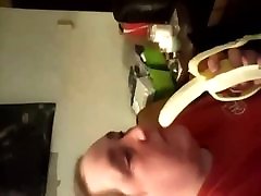 Teresa gagging on banana