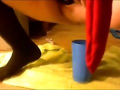 Young School daddy engagement with her daughter Pisses and Drinks Piss