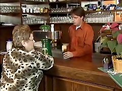 big Oma fuck in bar