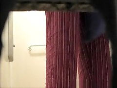 Woman spied in bdsm midget girl cabin showering
