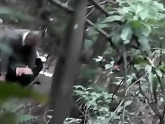 Older black wman xxx caught fucking in the woods