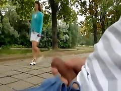 Amateur jessica jane mfc of dude jerking off his dick in the park