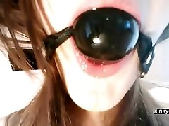 Ivana 18 tied up with mom and sissy boy milk mouth gag