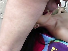 Sweet oriental tully raed Luanna gets a well earned cumshot