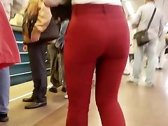 Sexy russian ass in red pants