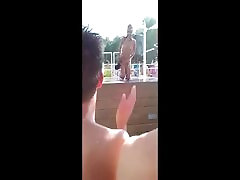 Teen In brooke hogan Bikini Strip On Public Stage