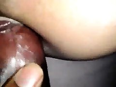 Big black cock in white ass hole