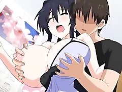 Lucky guy sucking the big boobs - anime boys white socks movie