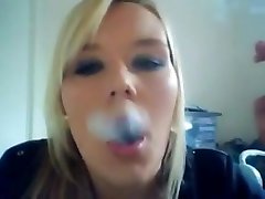 Horny homemade Solo Girl, Smoking porn clip