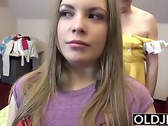 Innocent Young Blonde Gets fucked by Grandpa. Teen Blowjob Young hot hiden sex Sex