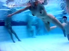 Nudist girl gets her pussy pounded in the pool