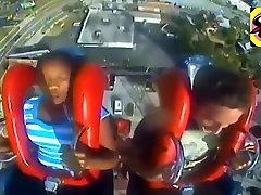 Hot babes on the forced by daughter roller coaster