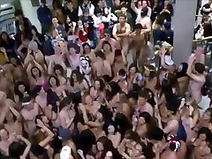 Nude parade of the naughty students