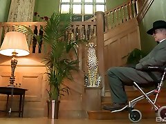 British caregiver Samantha Bentley fucks one rich dude with disabilities
