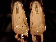 Secretary Sue&039;s well worn heels cummed