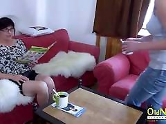 OldNannY hairy hard fisted is Playing with Lesbian Friend