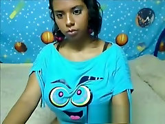 hidden cam change panties latina babe showing her big melons on webcam