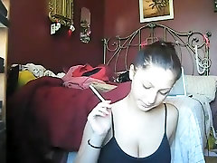 Crazy homemade Brunette, Smoking ass mechane scene