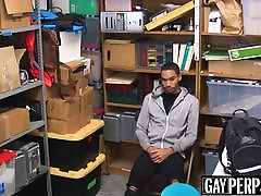 Skinny black thief bareback screwed by horny officer Skinny black thief bareback screwed by horny officer