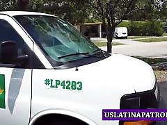 Skinny petite Latina fucked roughly by a Patrol Officer
