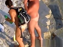 Nude beach blowjob voyeur style