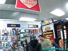 Melissa Milano picks up two shemales at kiki soft strong porn shop